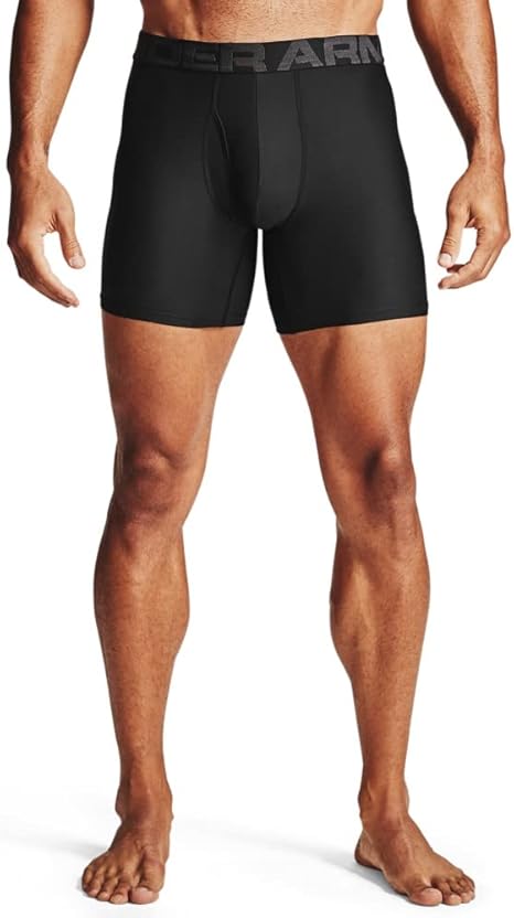 Under Armour Men's Tech 6-inch Boxerjock 2-Pack for Comfort