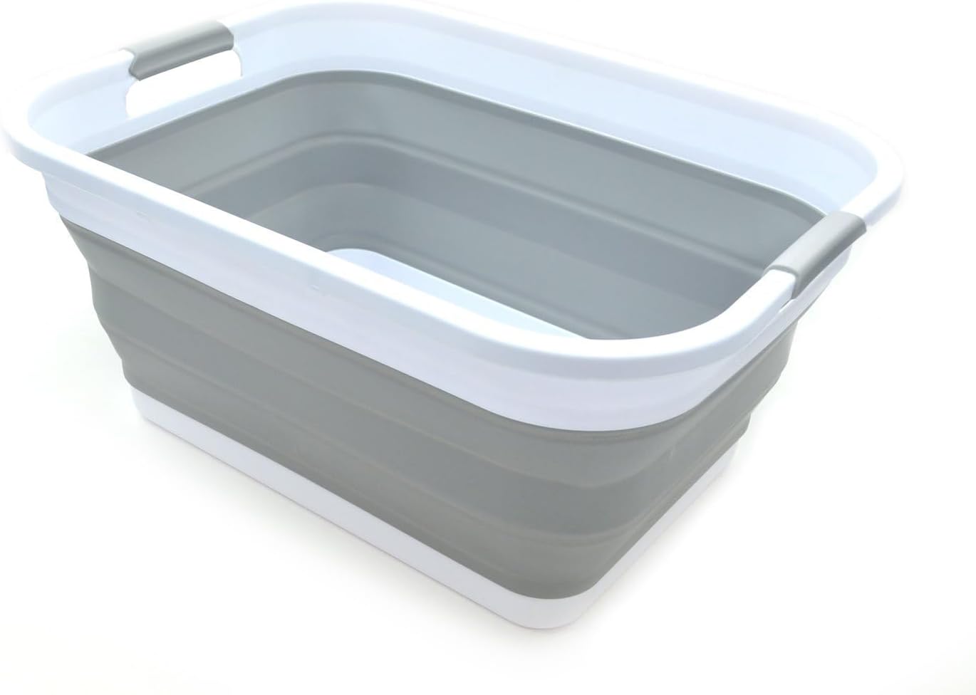 SAMMART 41L Collapsible Plastic Laundry Basket for Easy Storage