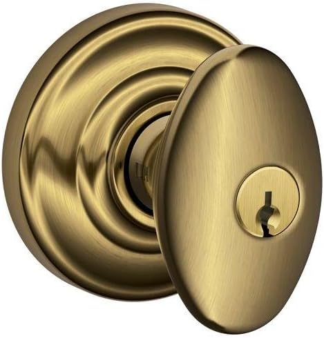 SCHLAGE F51A SIE 609 Keyed Entry Lock with Antique Brass Finish