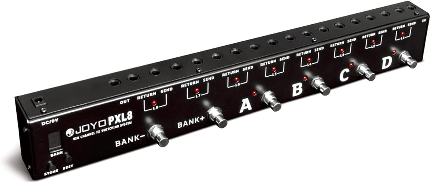 JOYO PXL8 Foot Pedal Controller for 8 FX Loop Programmable Use