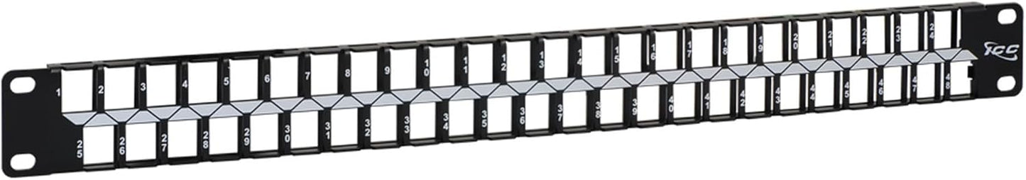 ICC 48 Port Blank Keystone Patch Panel for High-Density Installations