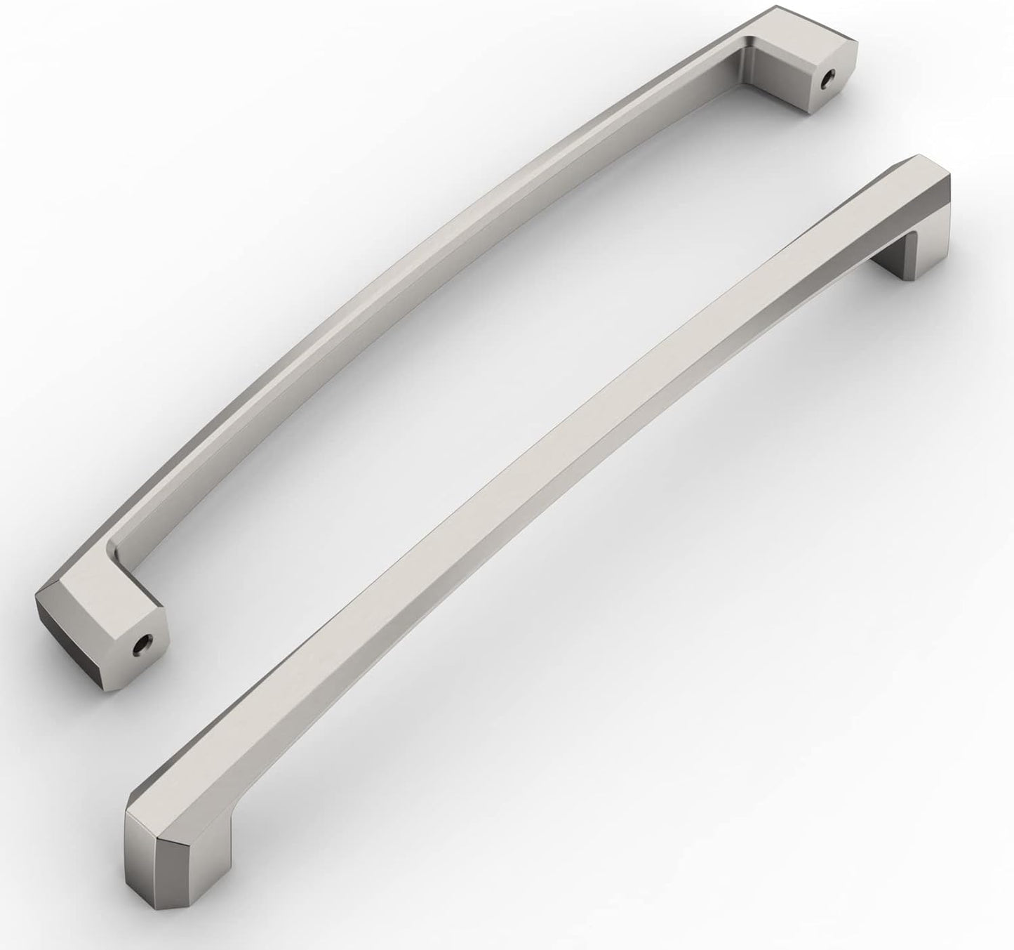Amerdeco 10 Pack Brushed Satin Nickel Cabinet Pulls for Kitchen