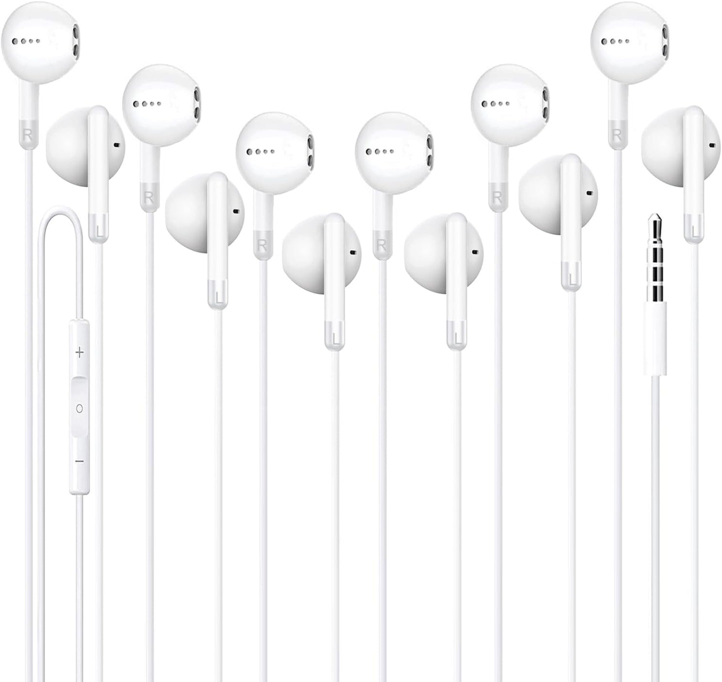 6 Pack Cianyyee Earbuds: Rich Bass, Volume Control, Mic, Universal Compatibility