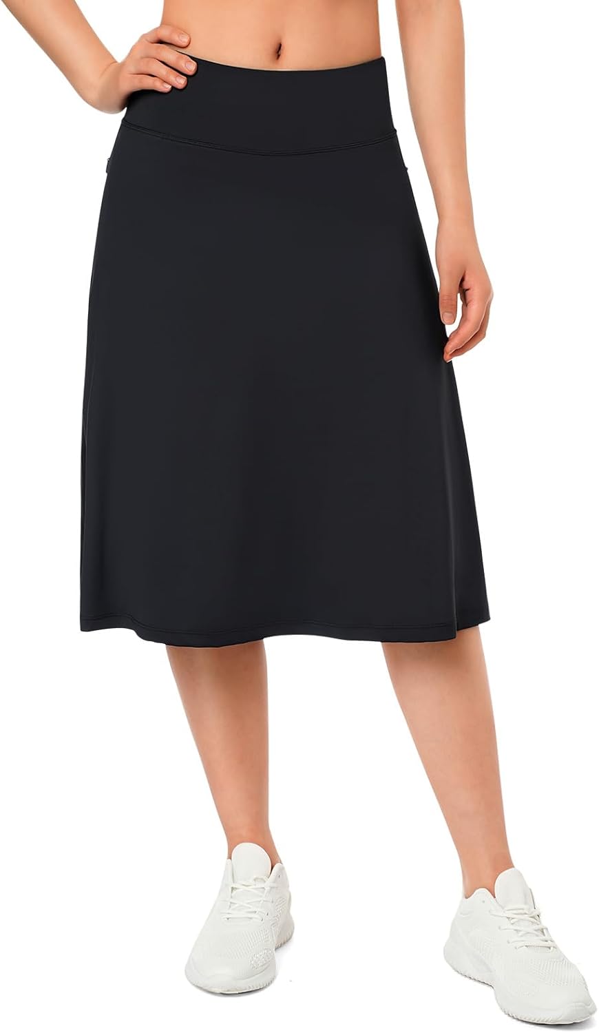 ANIVIVO Women's Knee Length Skorts with High Waisted Pockets