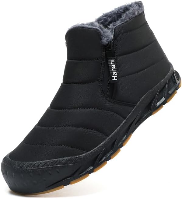 Hanani Mens Snow Boots Waterproof Winter Boots for Comfort