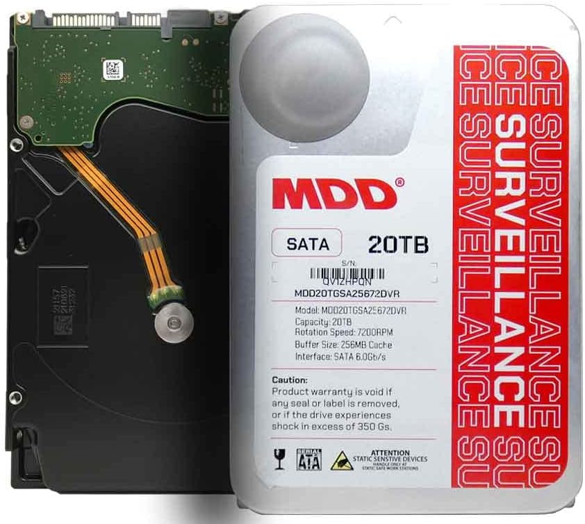 MDD 20TB 7200RPM Internal Surveillance Hard Drive for Heavy Workloads
