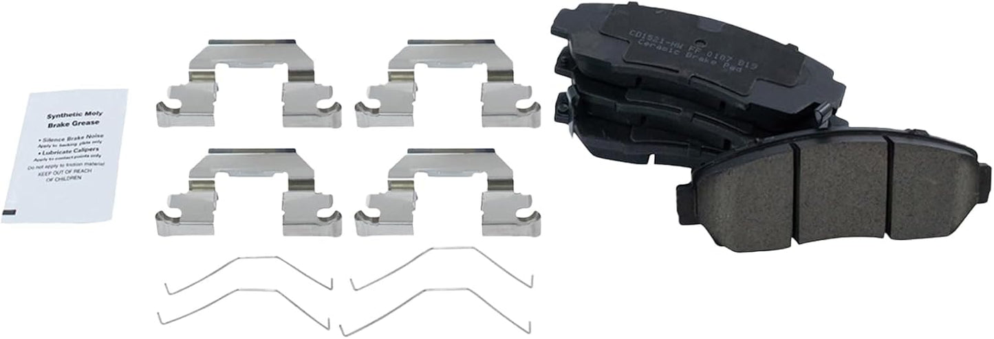 TRQ Front Brake Pads Ceramic for Acura RDX and Honda Accord