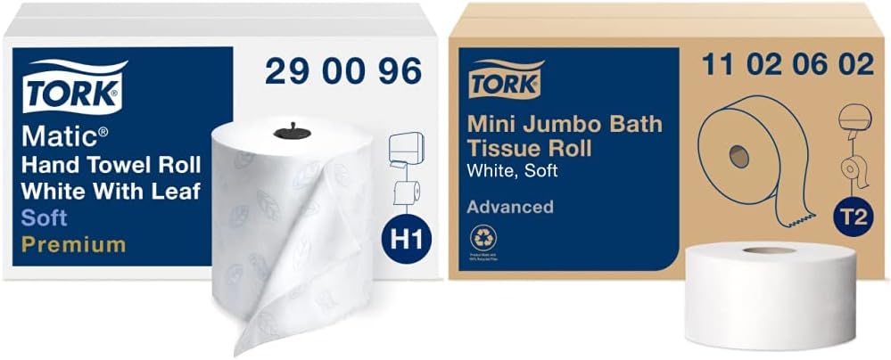 Tork Matic Soft Hand Towel Roll & Mini Jumbo Bath Tissue Rolls