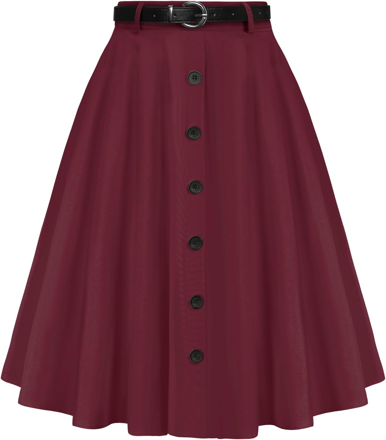 Belle Poque Women's Vintage High Waist A-Line Midi Skirt Review