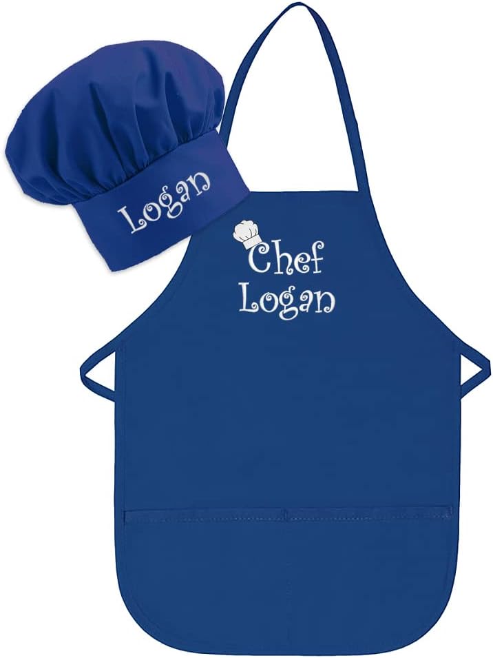 Personalized Embroidered Child Apron for Kids Fun in Kitchen