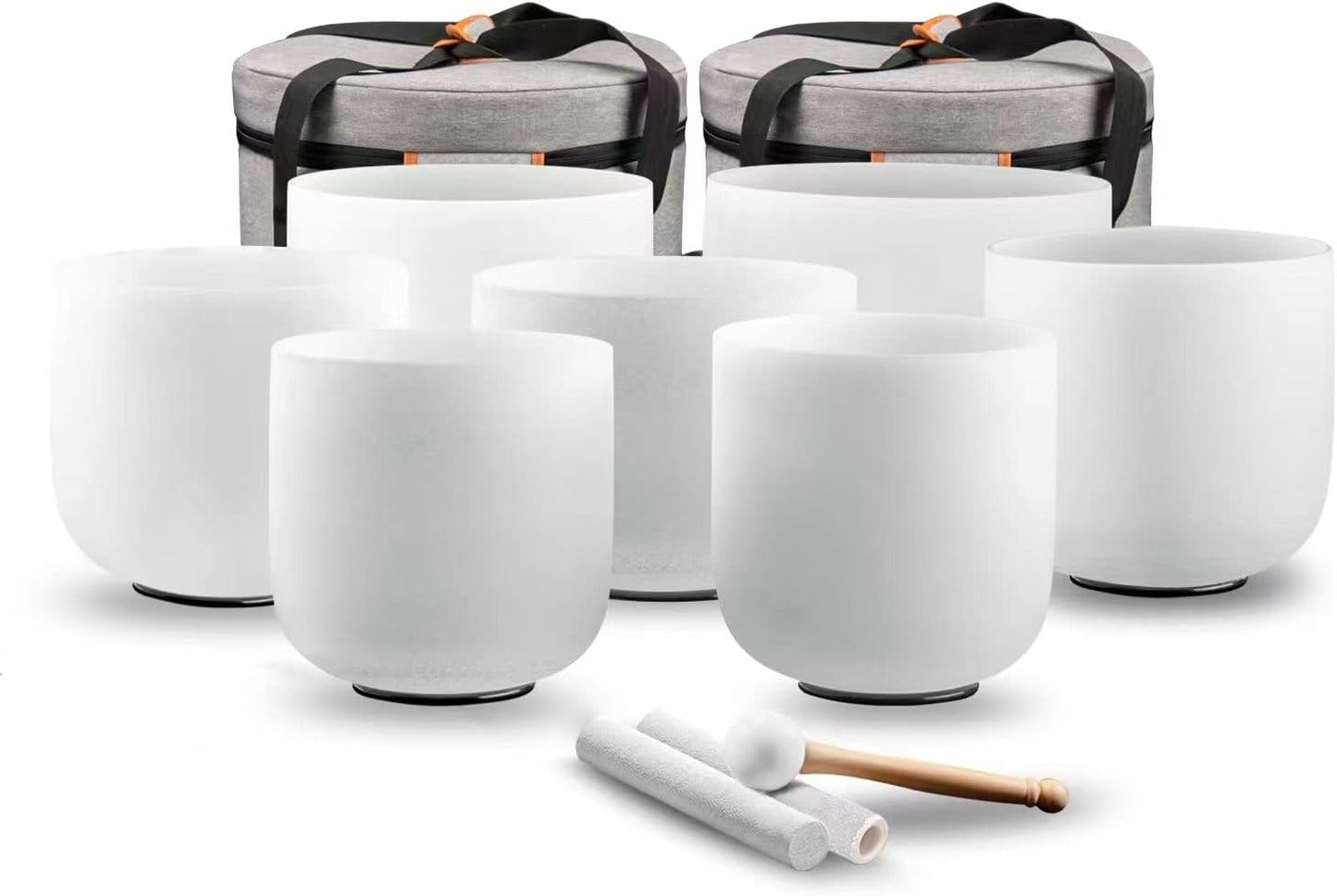 432Hz Crystal Singing Bowl Set of 7 for Chakra Healing & Relaxation
