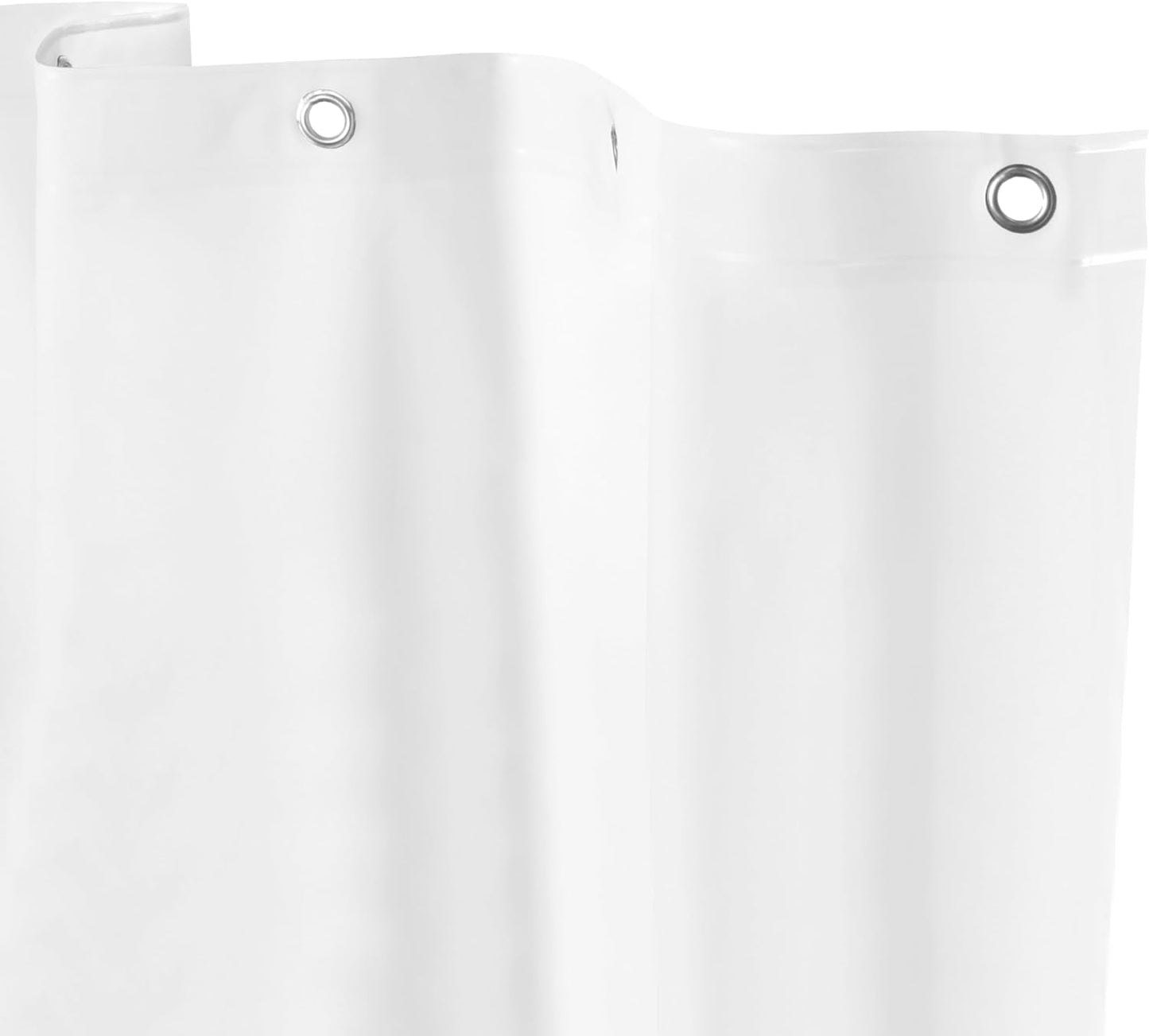 Kenney Microban Protected Waterproof Shower Curtain Liner: Rust-Resistant with Weighted Hem, 70x72 White
