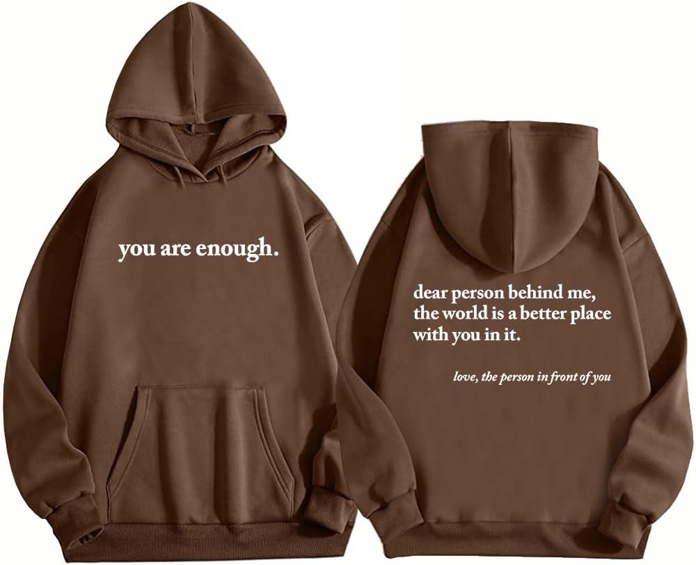 TONGCHEN Mental Health Matters Hoodie - You Are Enough