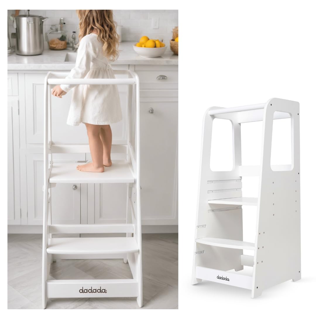 Montessori Toddler Tower - Adjustable Kitchen Step Stool for Kids