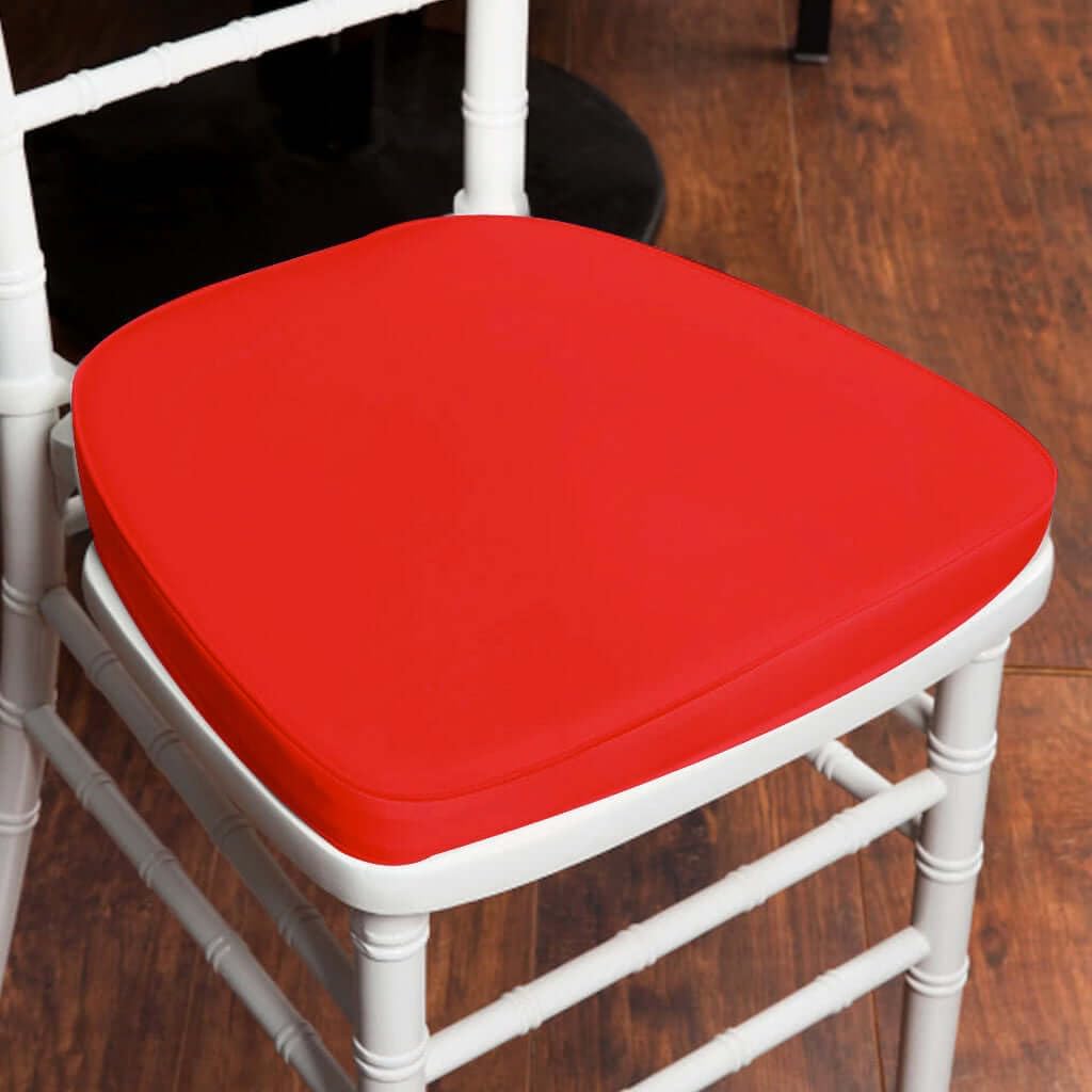 Comfortable 2 Thick Red Chiavari Chair Pad with Memory Foam