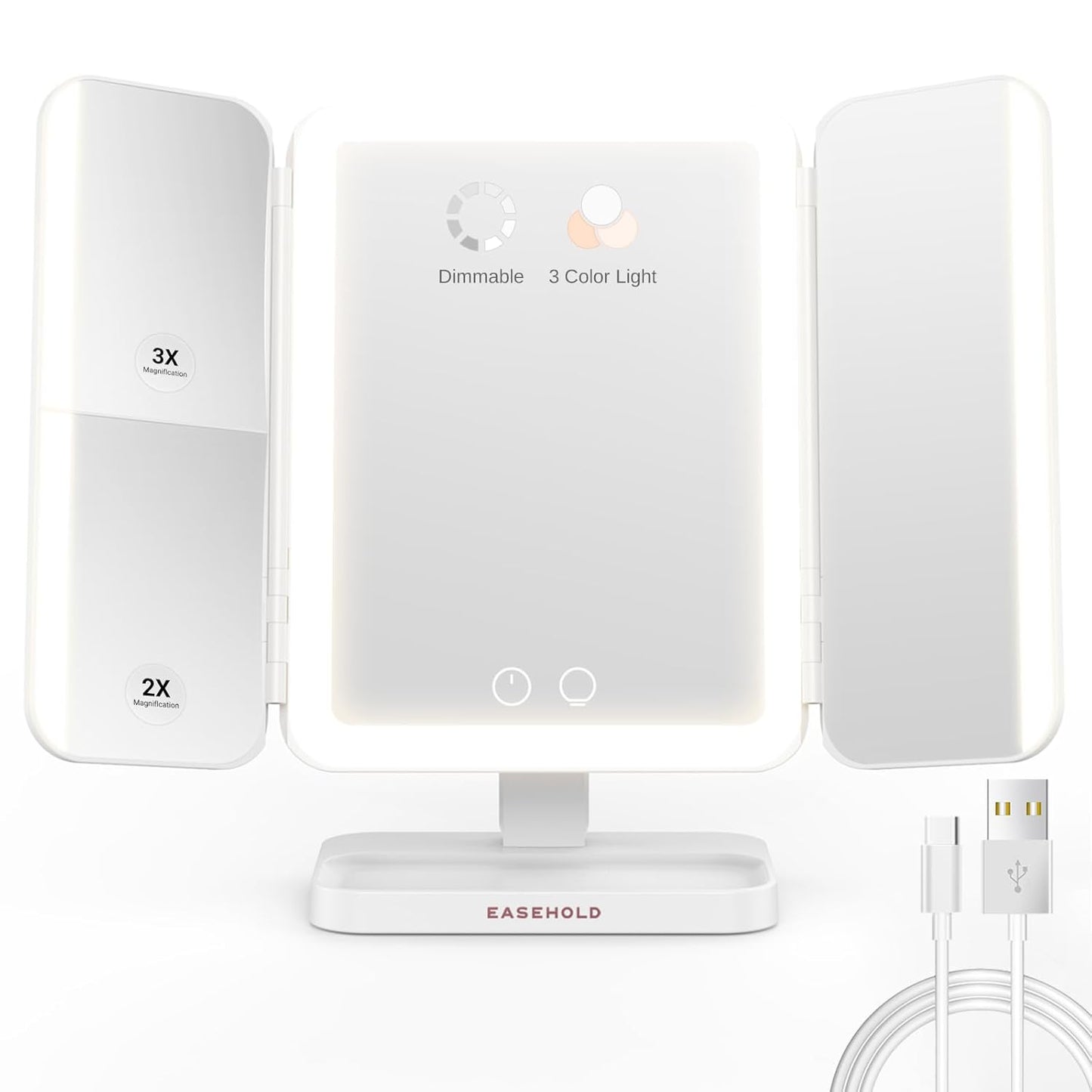 EASEHOLD Makeup Mirror with Lights for Flawless Beauty