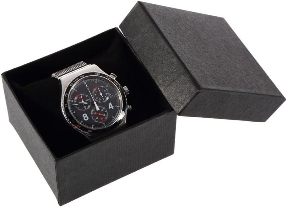Compact Black Watch Gift Box by Bluelans