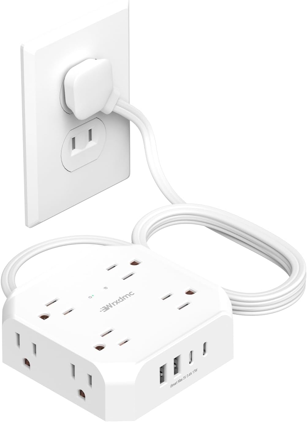 Wrxdmc 2 Prong Surge Protector: Power Up Anywhere!