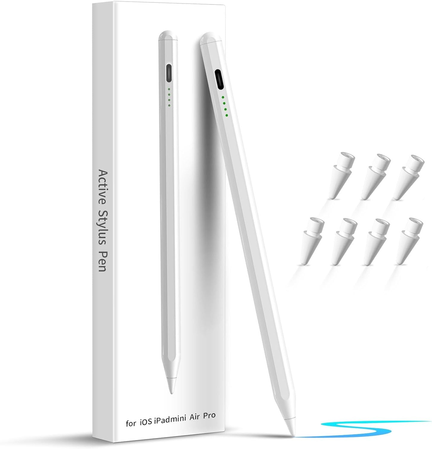 YUDIANMIE White Stylus Pen: Palm Rejection & Tilt Sensitivity for iPad Pro & Air