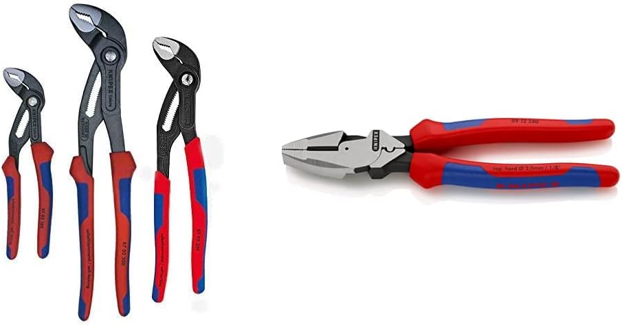 KNIPEX 3-Piece Pliers Set with Ultra-High Leverage Lineman's Pliers