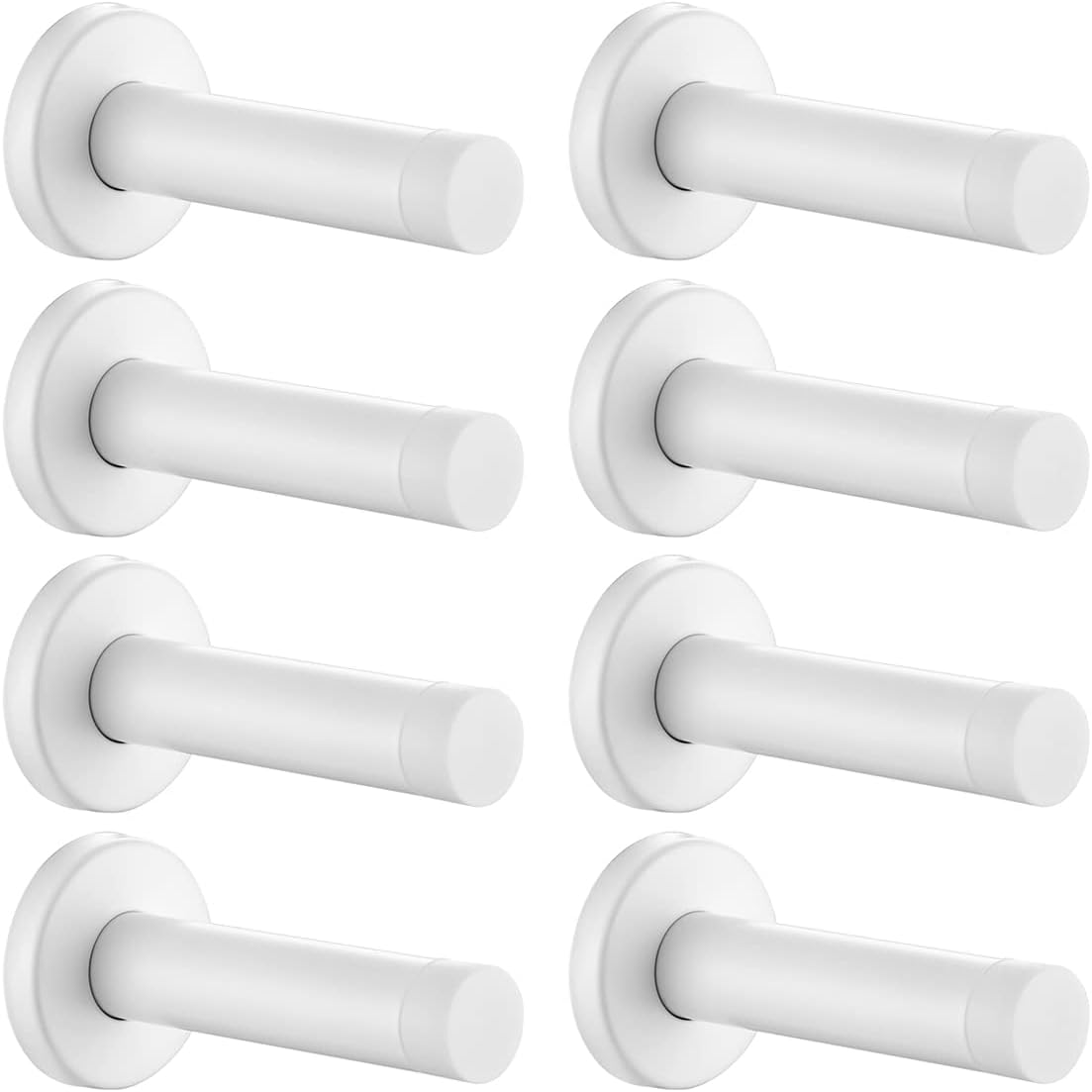 JQK Door Stopper White 304 Stainless Steel Sound Dampening Bumper
