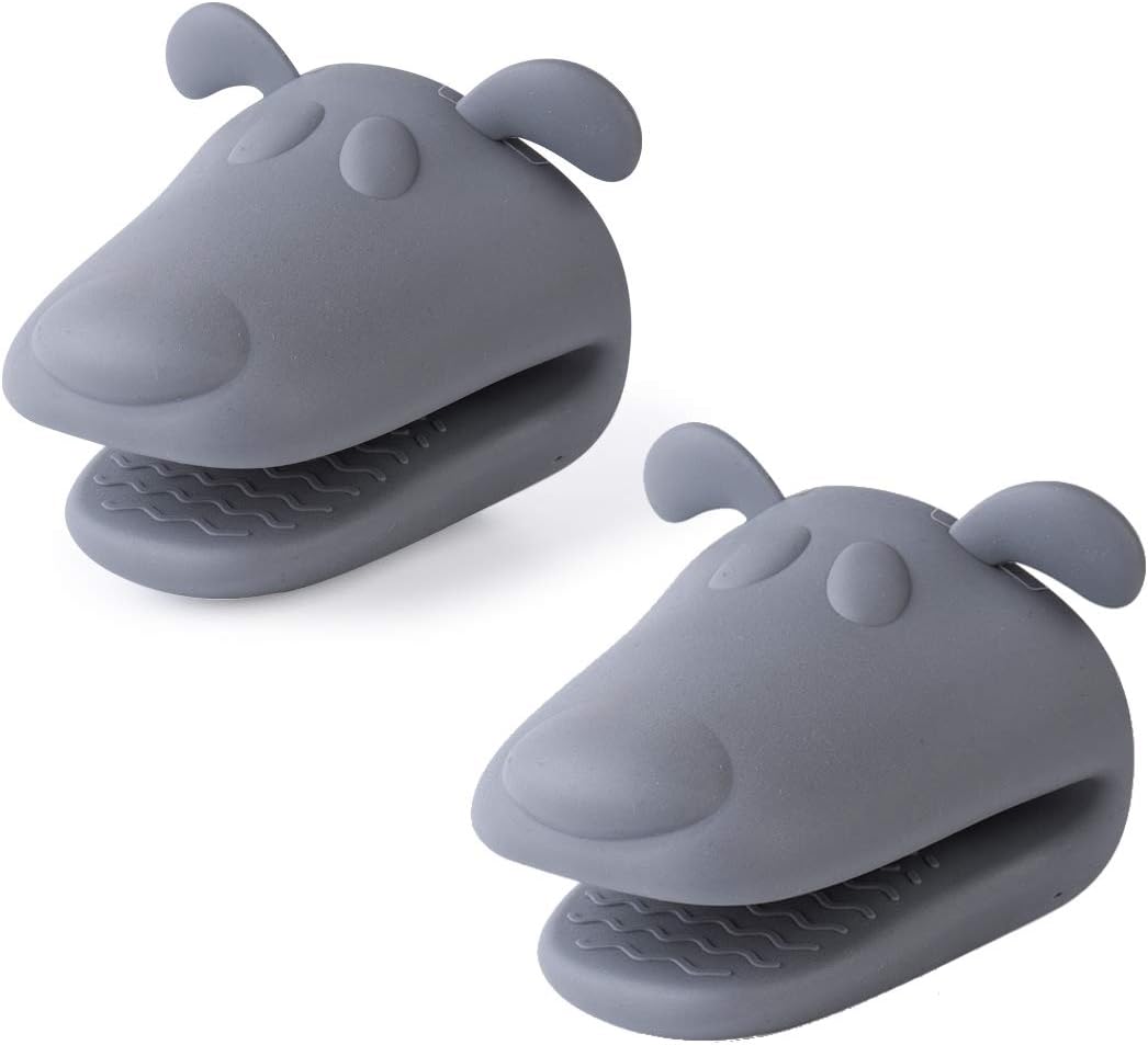 QTECLOR Heat Resistant Mini Oven Mitts - Silicone Cooking Essential