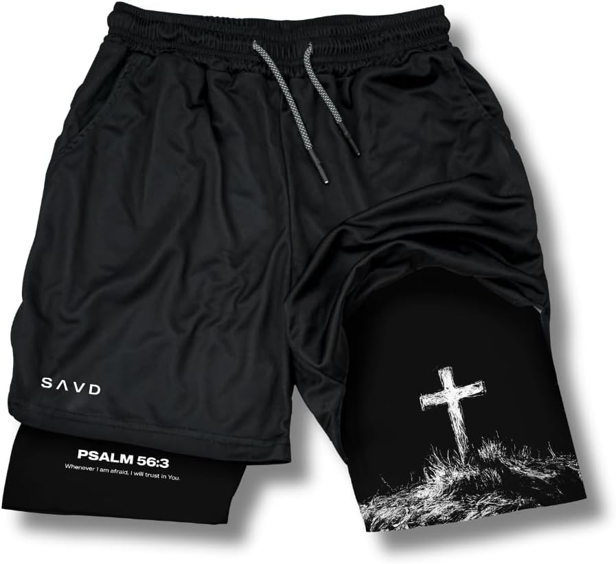 SAVD Christian Performance Shorts for Youth with Pockets
