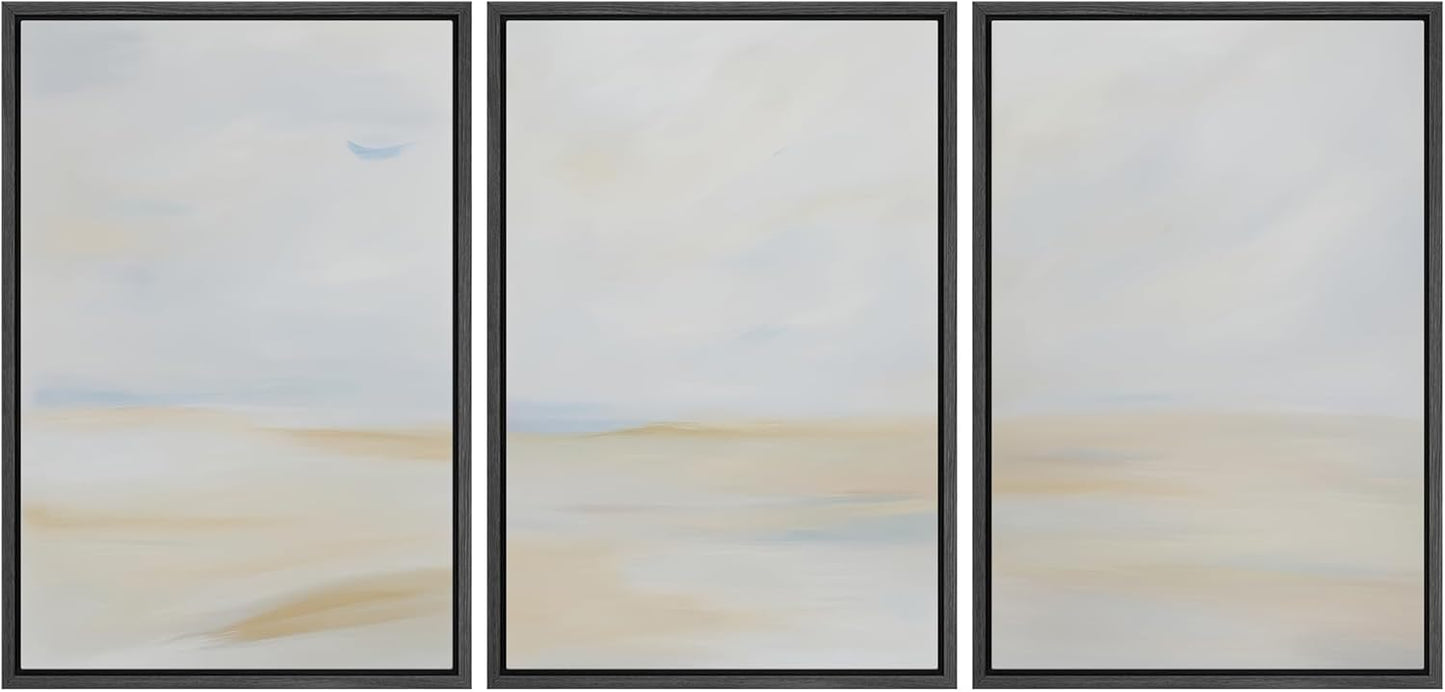 MUDECOR Framed Wall Art Print Set for Minimalist Coastal Decor