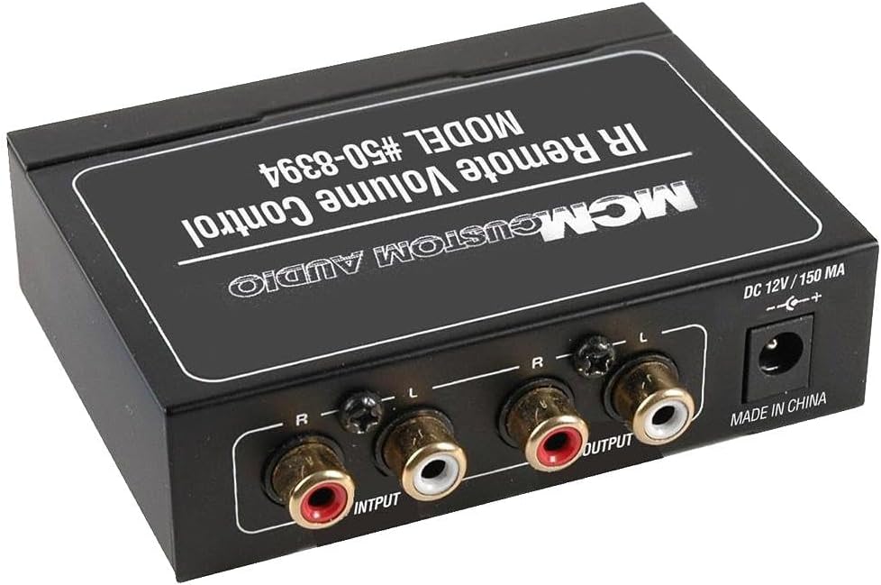 Line Level Volume Control Box for TV and DVD Players - Compact Design