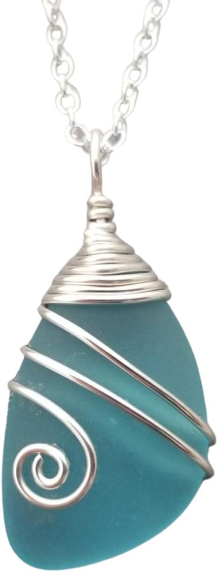 Yinahawaii Handmade Sea Glass Necklace - Unique Beach Jewelry