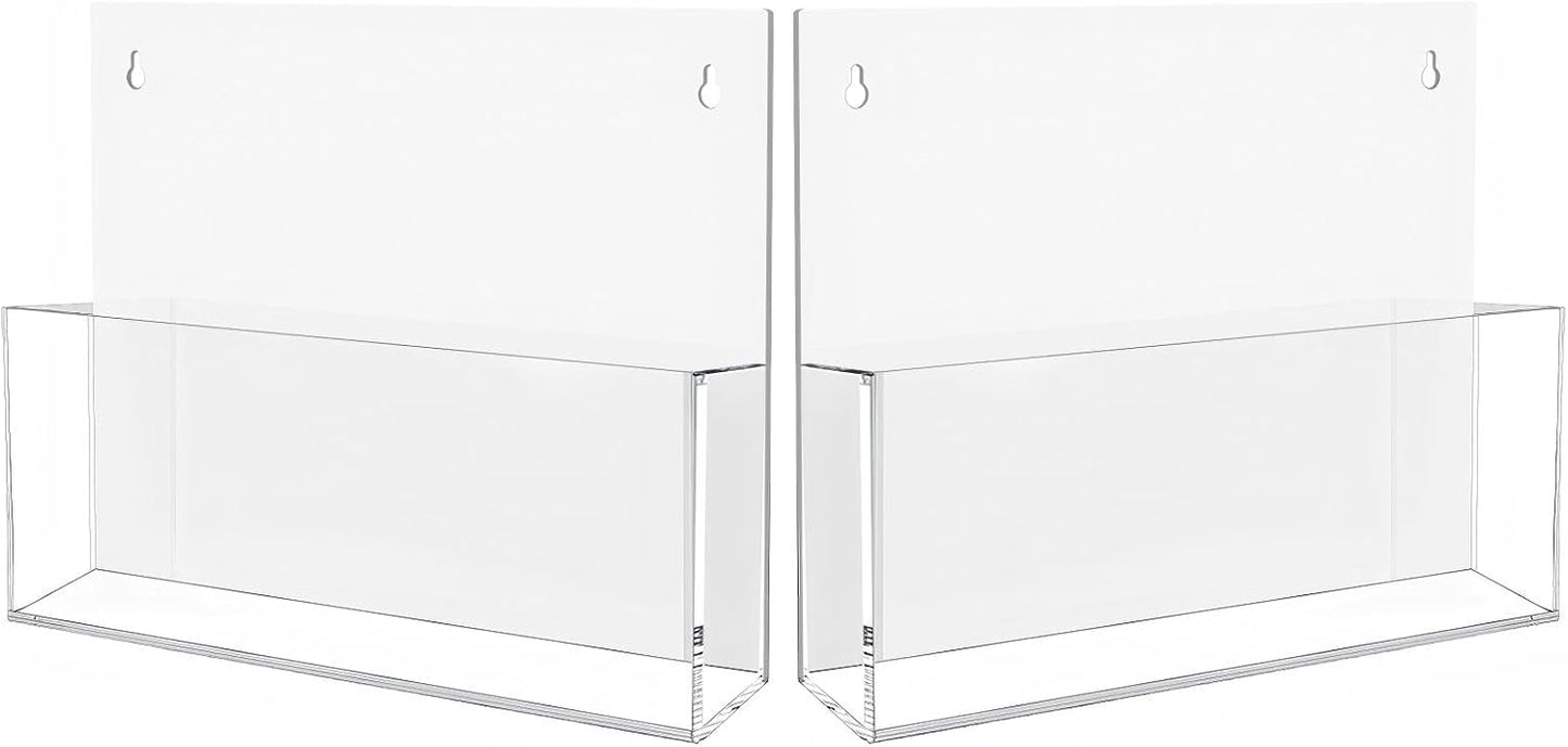 Clear Acrylic File Holder Wall Mount for Organized Storage