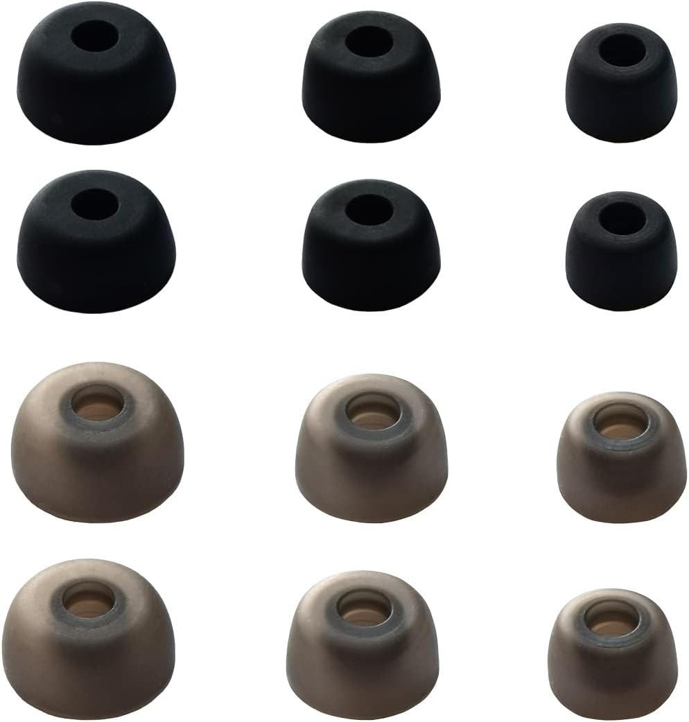 Ultimate Comfort: 6 Pairs Black Silicone Ear Tips for Jabra Elite