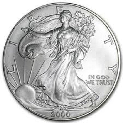 2000 American Silver Eagle Uncirculated Coin with Certificate