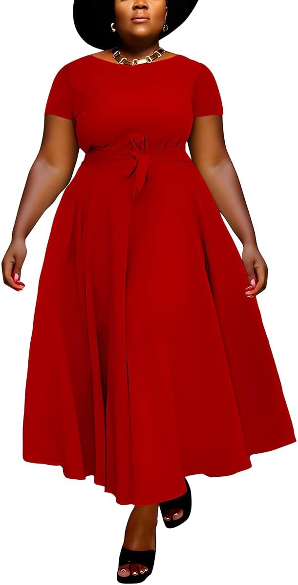 BFFBABY Plus Size A Line Dress for Women - Summer Casual Style