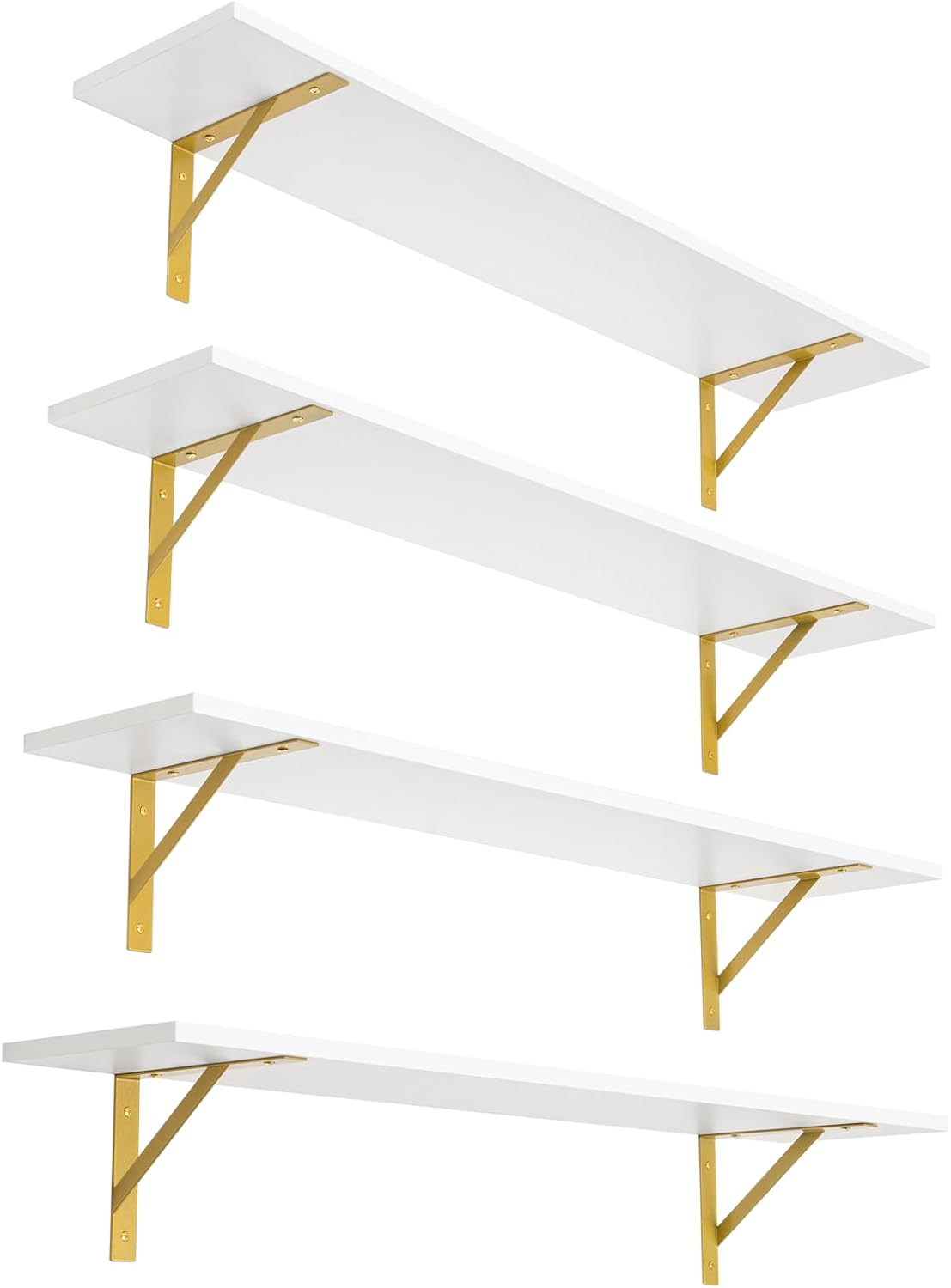 DINZI LVJ Long Wall Shelves Set of 4 for Stylish Storage