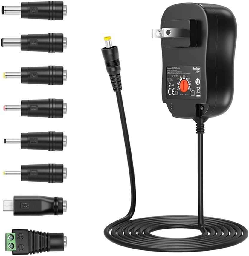Multi-Voltage Belker AC/DC Adapter - Power Anything Anywhere