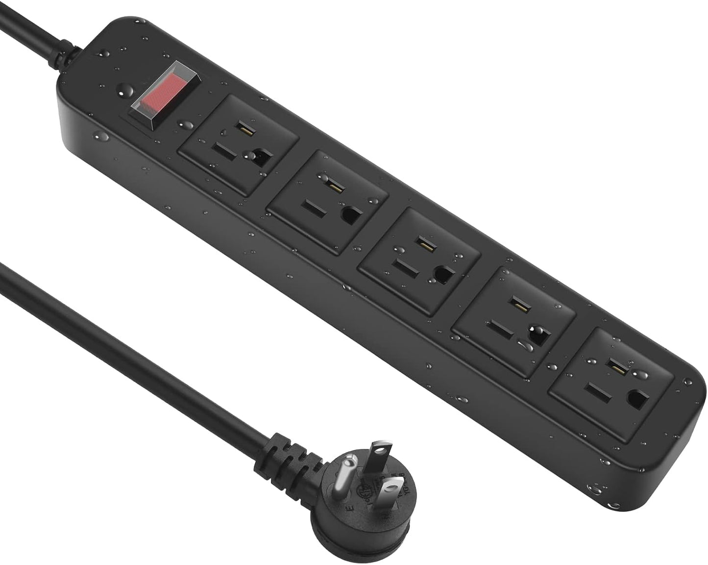 Waterproof Garden Power Strip: 5 Outlets, Surge Protection