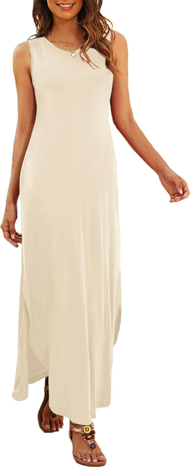 Hount Women's Casual Summer Sleeveless Dress with Pockets