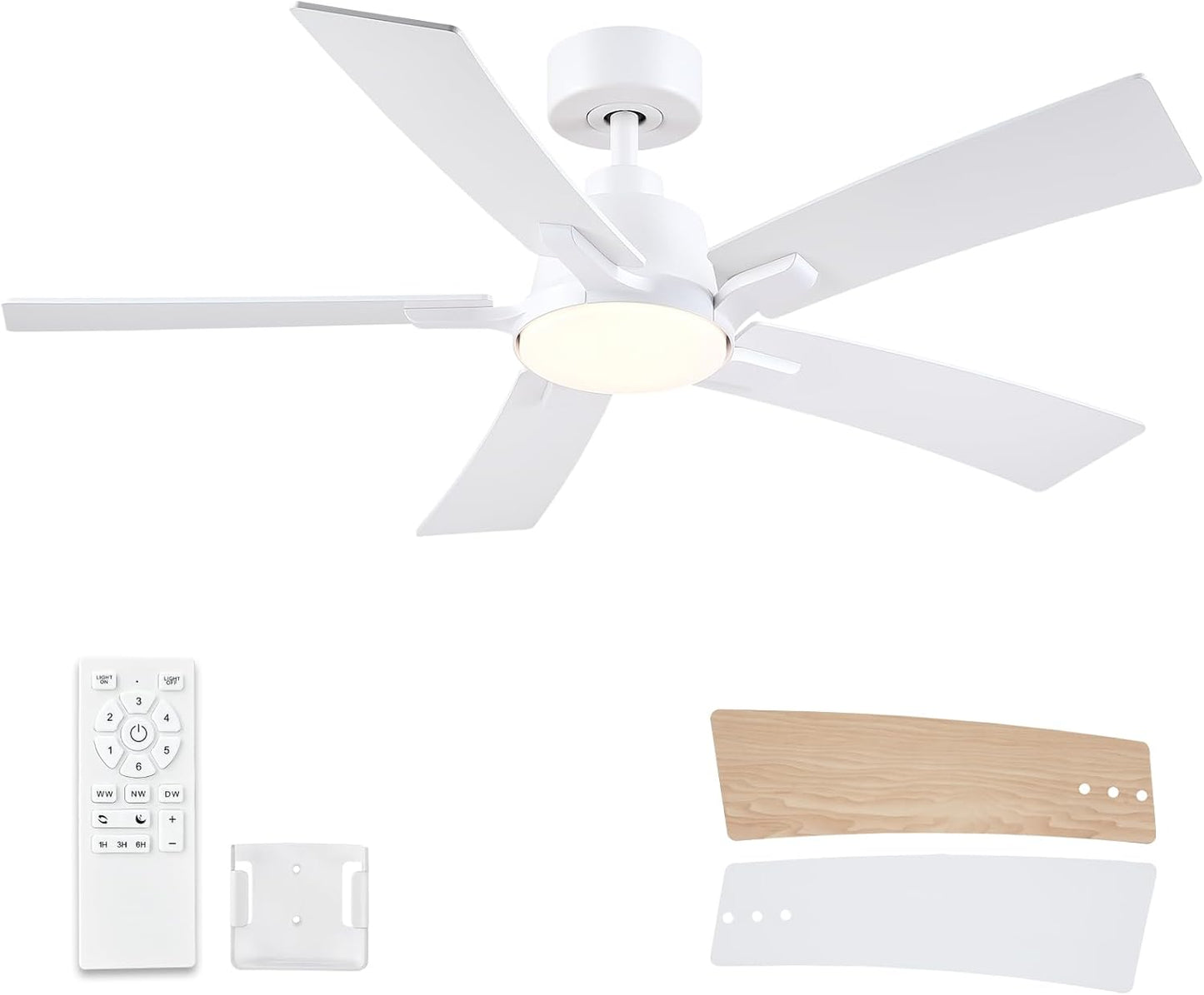 46 Inch Ceiling Fans with Lights and Remote for Modern Spaces