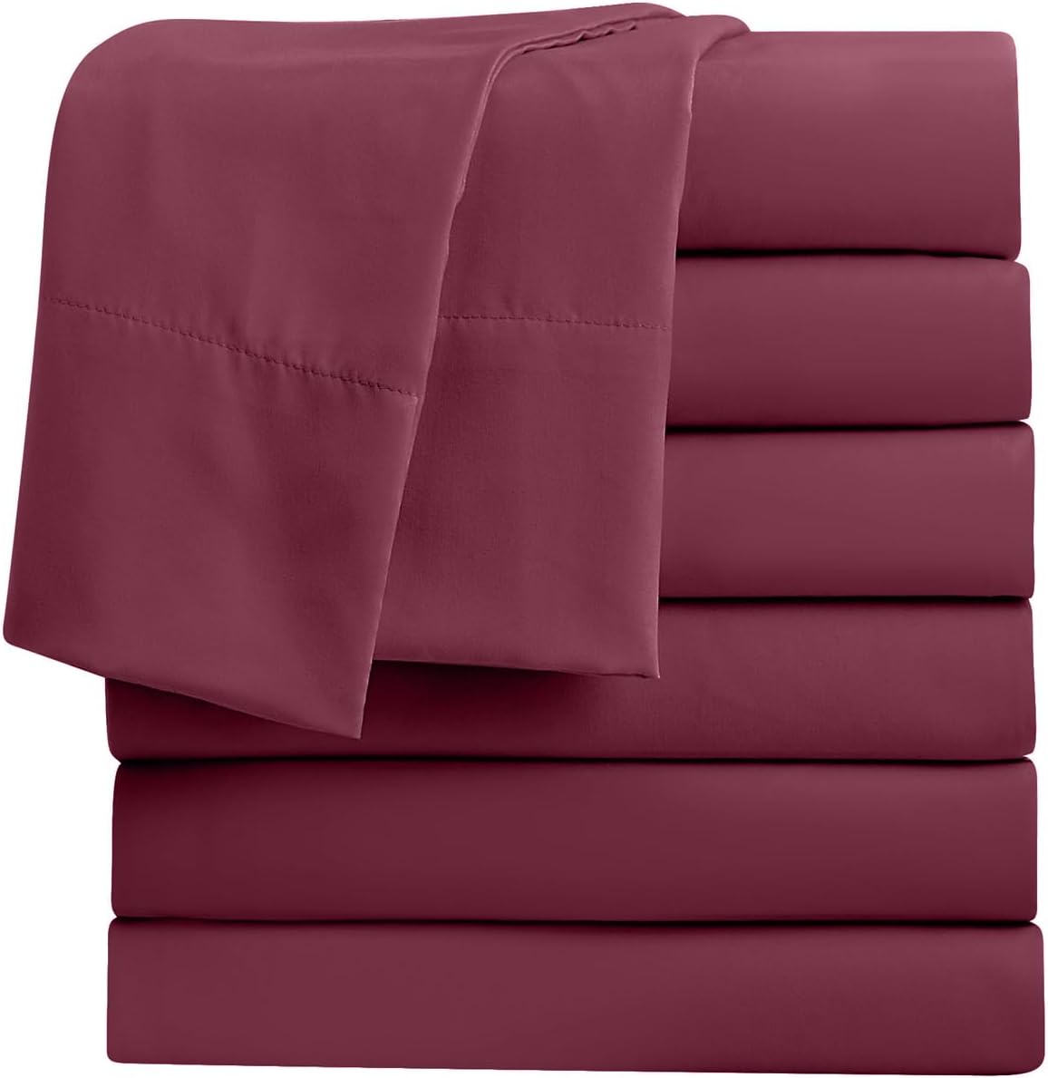 FreshCulture King Flat Sheets Pack of 6 Soft Microfiber Bedding