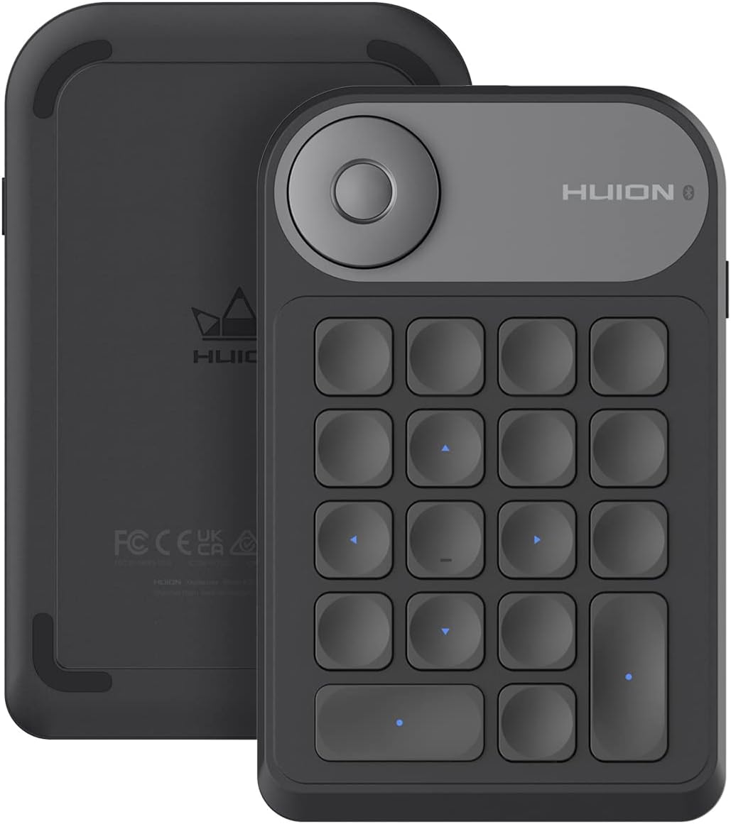HUION Keydial Mini Bluetooth Keypad: Effortless Wireless Control