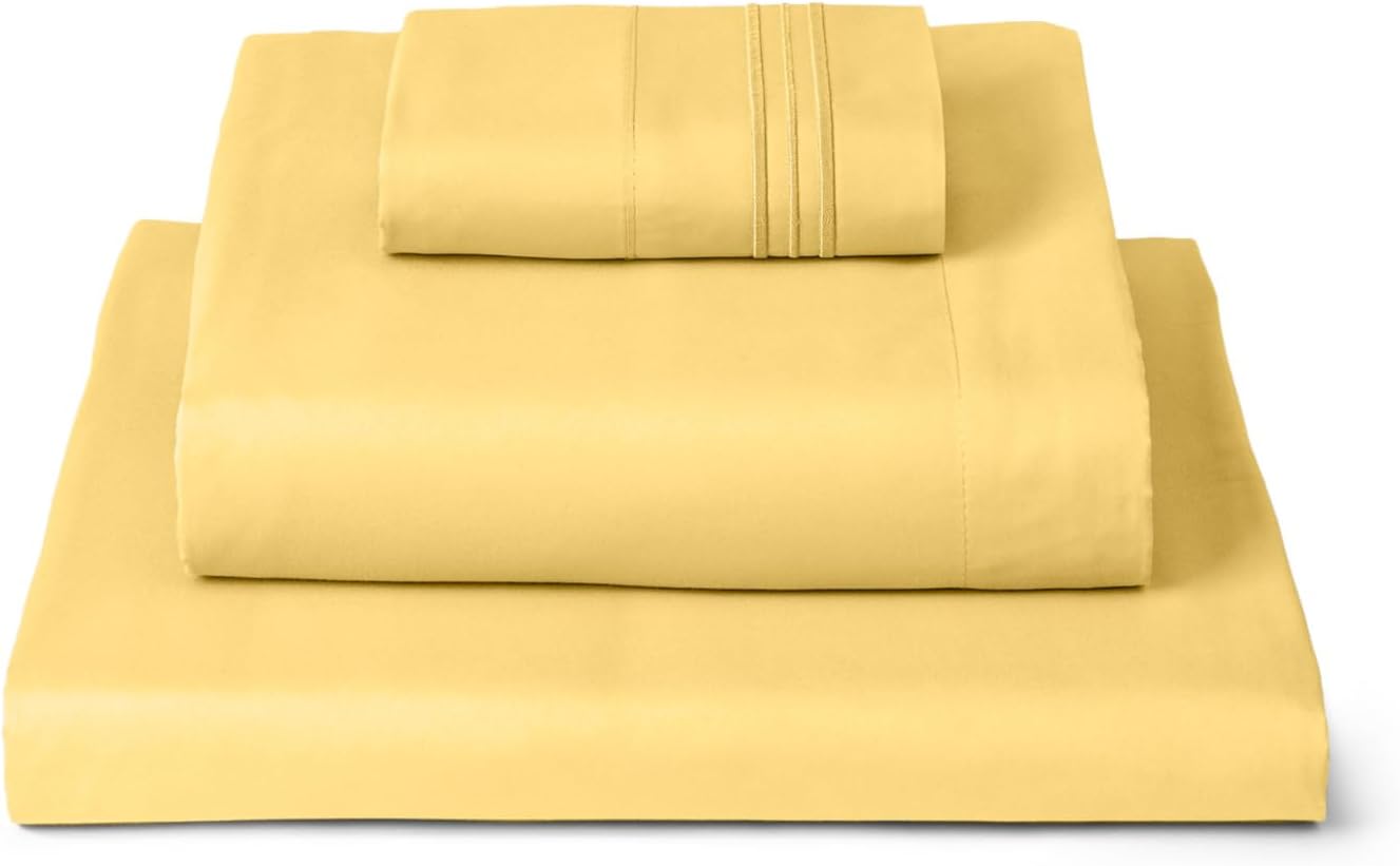 Mellanni Twin Sheets Set - Luxury Cooling Bedding for Comfort