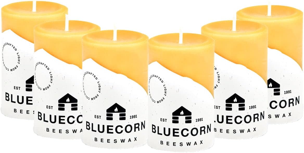 100% Pure Beeswax Pillar Candles for Natural Home Ambiance