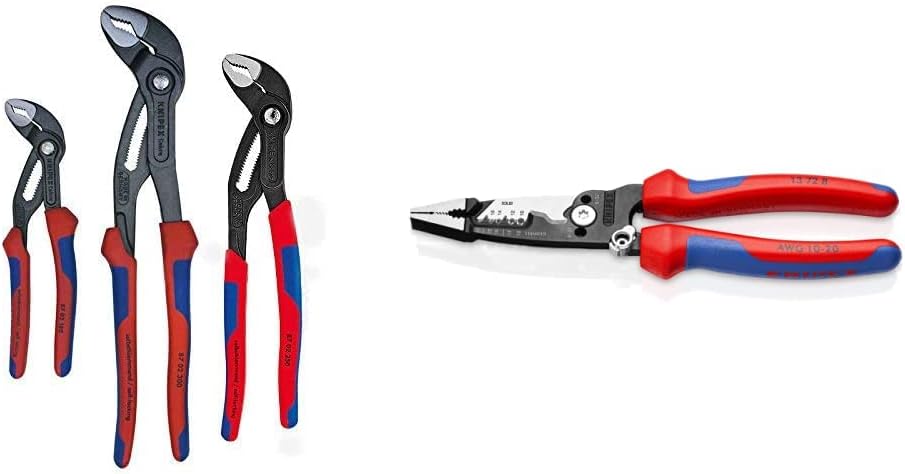 KNIPEX Cobra Pliers Set and Wire Stripper Bundle for Versatile Use