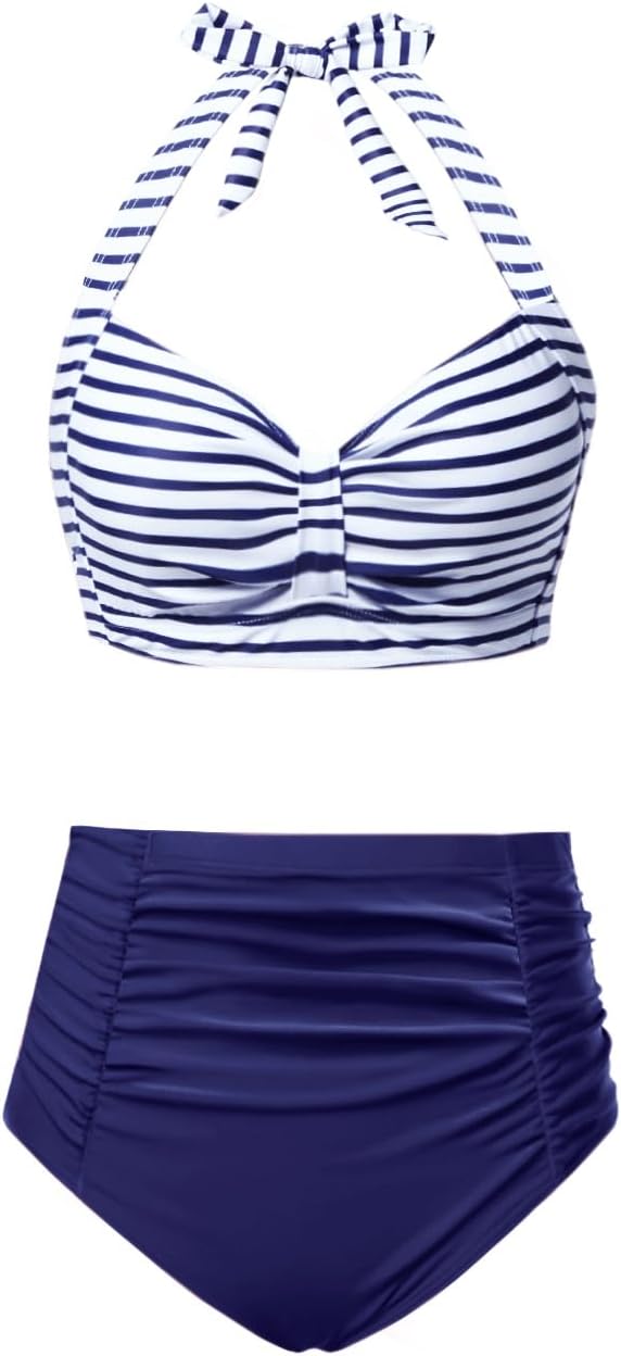 High Waisted Bikini Set for Women with Tummy Control Design