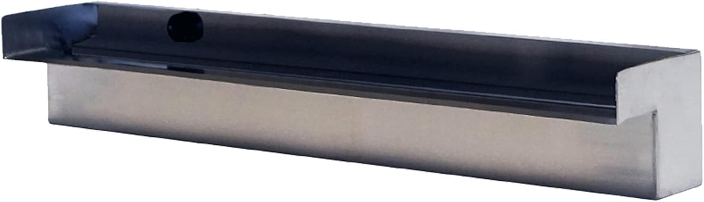 Steel Elegance 24in Stainless Steel Spillway for Waterfalls