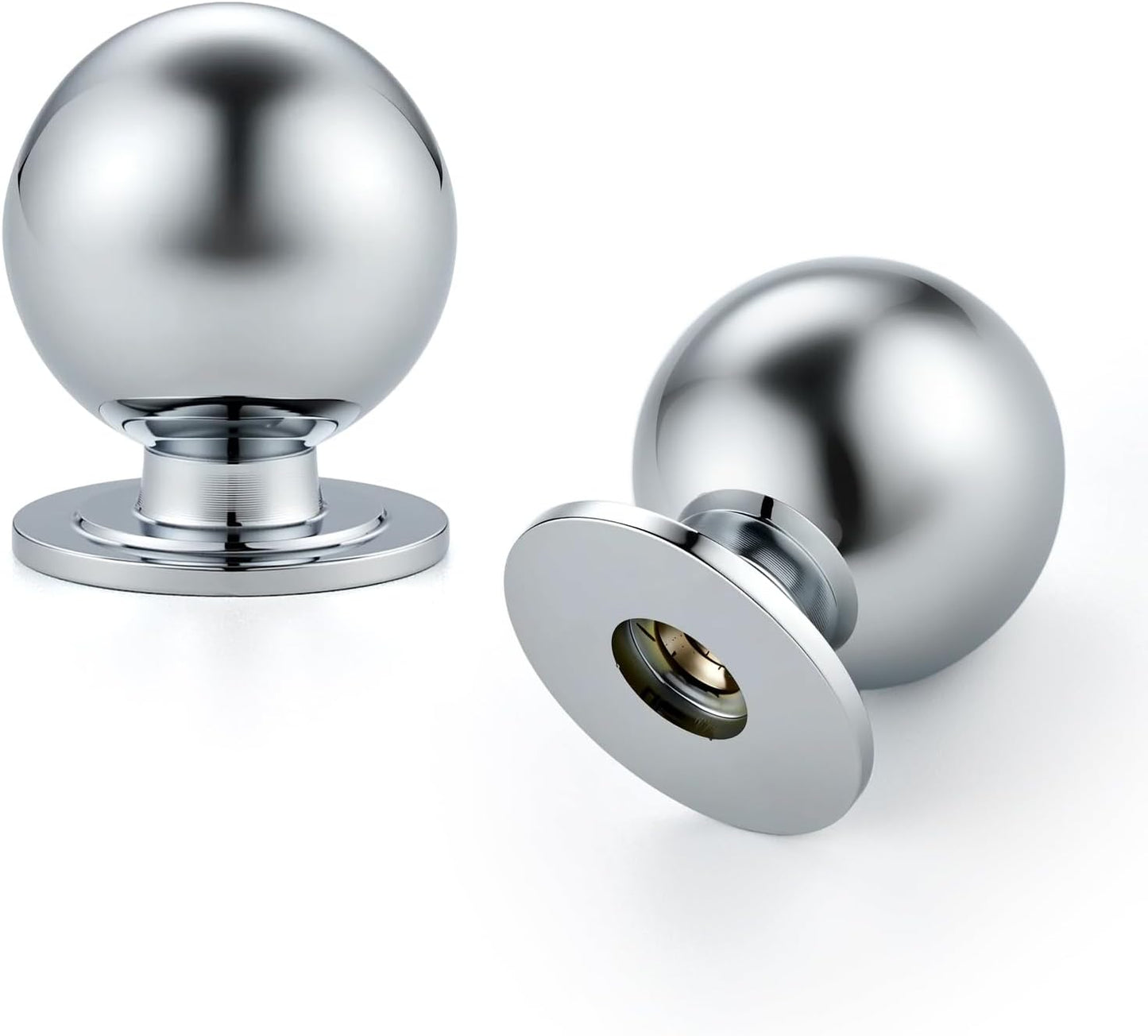 24 Pack Polished Chrome Cabinet Knobs for Modern Interiors