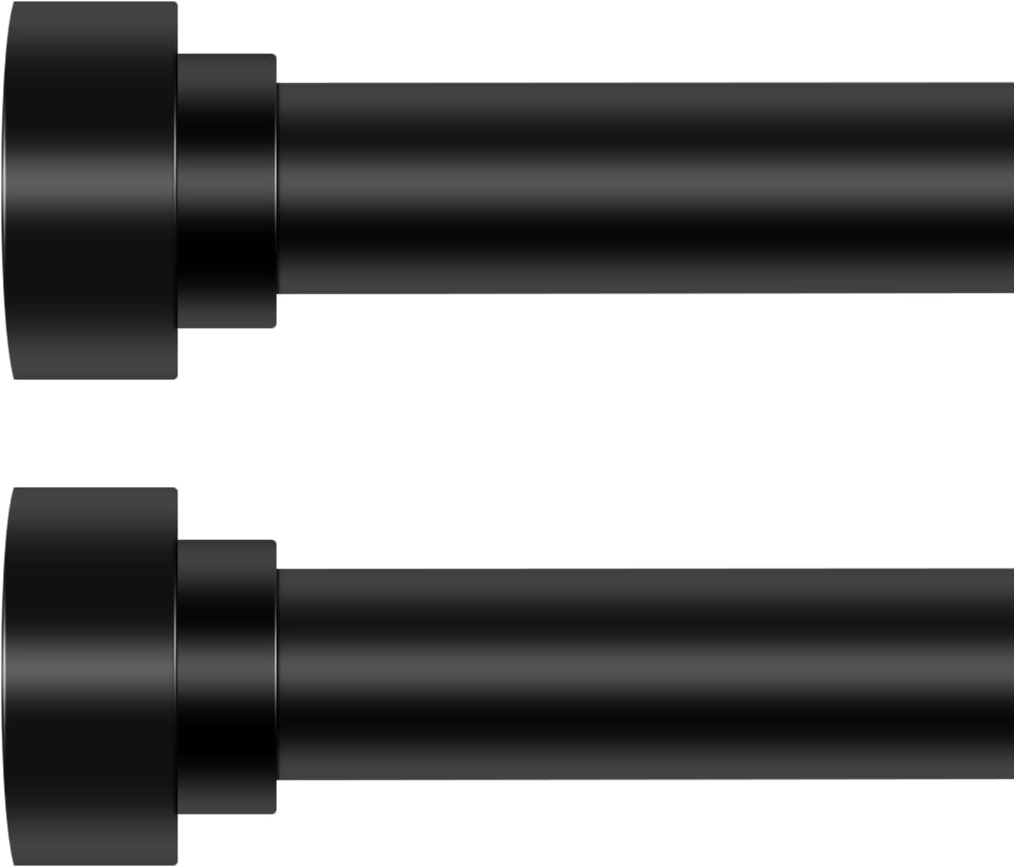 HEI! DEAR Adjustable Heavy Duty Curtain Rods for Windows 72-144 in