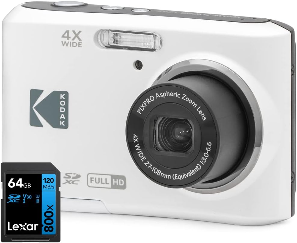Capture Crisp Moments: Kodak 16MP Camera + 64GB Memory Card