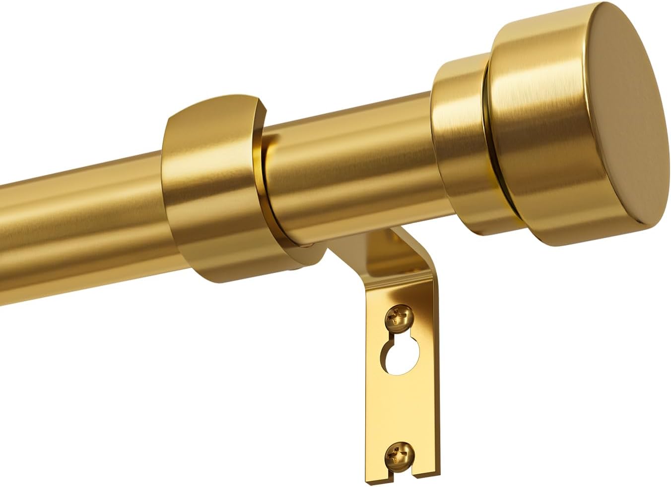 Gold Curtain Rods for Windows 66 to 120 Adjustable Heavy Duty